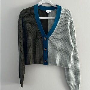Colorblock Knit Cardigan